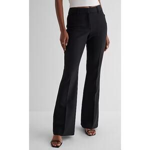 Express - Editor Mid Rise Flare Pant / 4 / Black